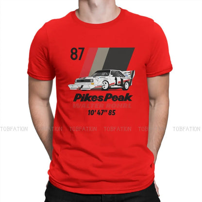 Gran Turismo Racing Game TShirt for Men Walter Rohrl Pikes Peak 87 Humor Summer Tee T Shirt High Quality New Design Loose