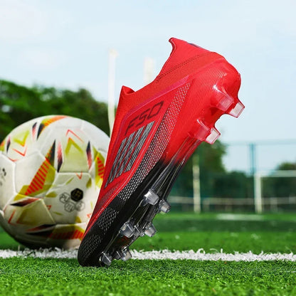 Men Football Boots Training Soccer Shoes FG Ultralight Long Spikes Breathable Drop Shipping Match Sport Cleats Indoor Sneakers