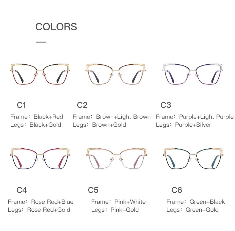 Fashion optical Frame Brand Design Women Eyeglasses Can Customized Prescription Anti-blue Light Prescription Glasses 3106