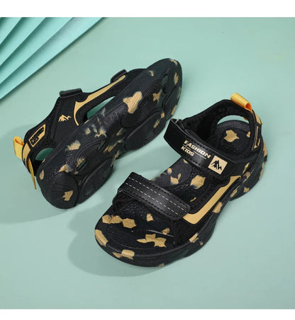 2025 Summer Boys Soft Sandals Fashion Children Shoes Autumn Light Cartoon Sandalias Flat Beach 4-12 Years Old Kids Shoes 12yrs