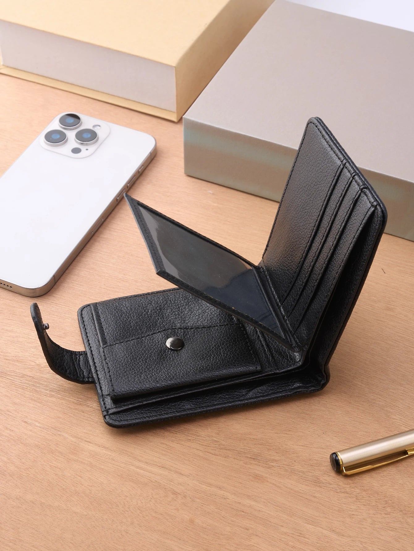Men Wallets Leather Zipper Purse Man Business Casual Slim Card Horders Quality Male Short Multi-card Wallet Coin Pocket Purse