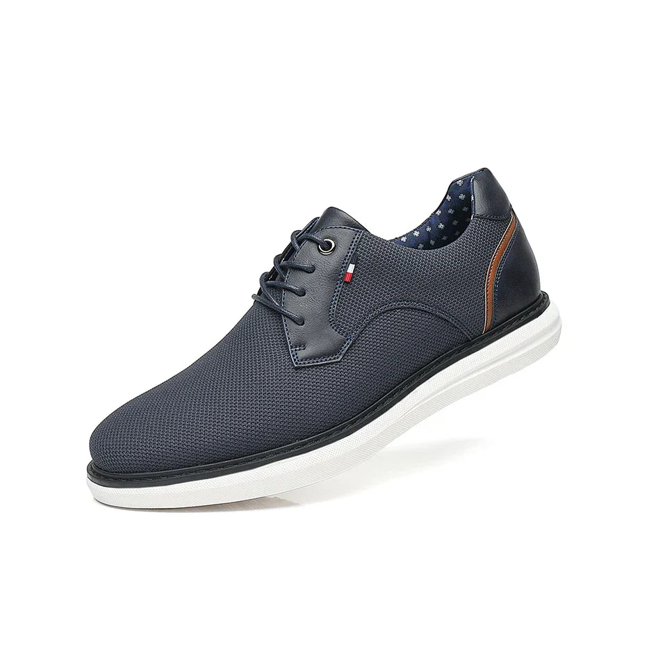 2025 Spring/Summer New Men Shoes Comfy Luxury Brand Men Casual Shoes Lace Up Business Style Dress Shoes BHKH Men Shoes