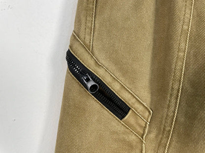 Japanese Streetwear High Quality Long Staple Cotton Twill Cargo Pants Men Harajuku Plus Size Casual Work Pants Baggy Trousers