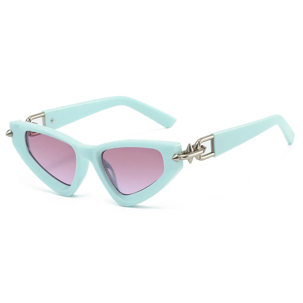 New Designer Triangle Cat Eye Sunglasses Women Brand Arrow Metal Sun Glasses Ins Fashion Cool Ladies Eyewear Lentes De Sol Mujer