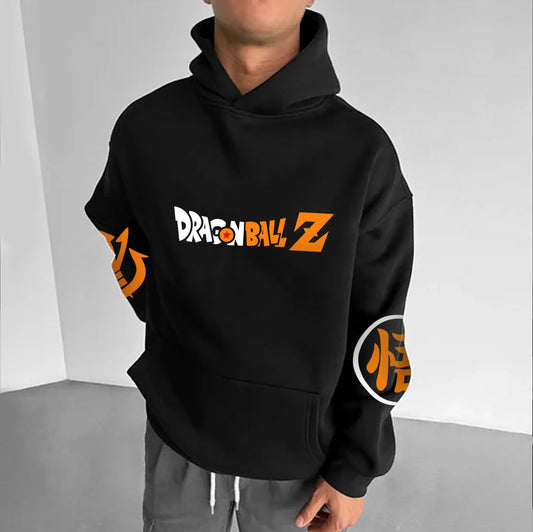 Dragon Ball Hoodie Anime Super Saiyan Men 2025 Winter Harajuku Street Trend Vintage Oversized Women Loose Long Sleeve Top Unisex