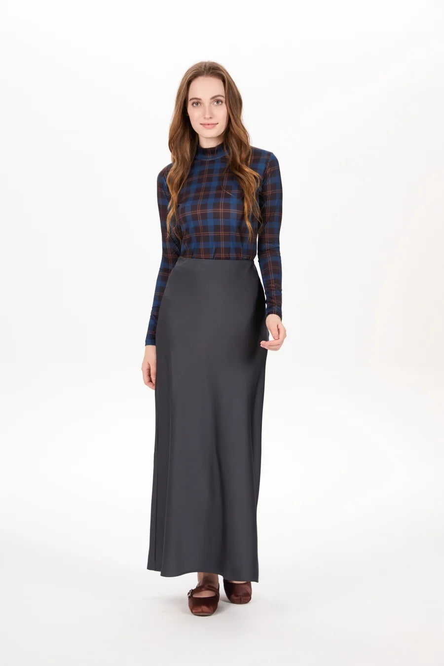 AS AW25  classic high quality Satin skirt adjustable waist skirt all season woman clothing