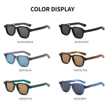 Fashion New Square Polarized Men Sunglasses High-end Acetate Women Outdoor Driving UV400 Sun Glasses Support Prescription Lenses