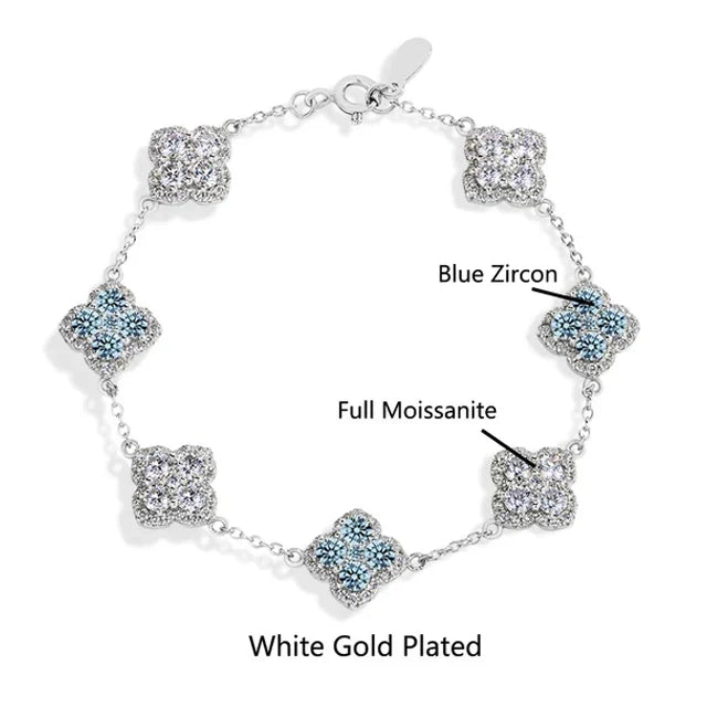 S925 Sterling Silver Full Moissanite Bracelets D VVS1 Lab Diamond for Women 18k Gold Plated Engagement Jewelry Gift