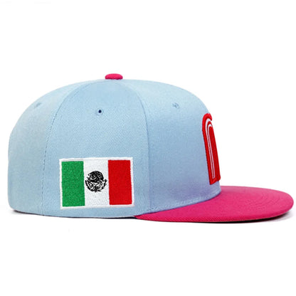 Unisex M Letter Side Brazilian Flag Embroidery Hip-hop Hats Spring Autumn Outdoor Adjustable Casual Baseball Caps Sunscreen Hat