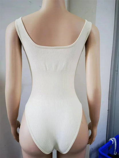 Ribbed Tummy Jumpsuit Daily Shaper Bodysuits Light Control Compress Tummy Control Open Crotch Shapewear Suits Open Crotch