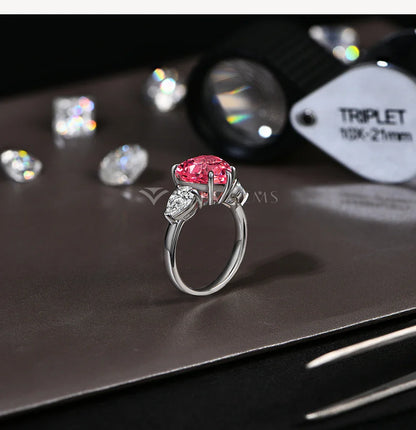 4CT Heart Cut Moissanite Ring 10*10mm D Color 925 Sterling Silver Solitaire Ring Engagement Wedding Jewelry Top Quality