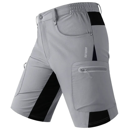 Quick Dry Cargo Shorts Mens Lightweight Work Cargo Shorts Multi Pockets Waterproof Outdoor Hiking Fishing Shorts Male