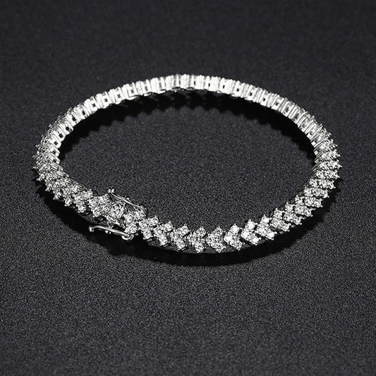 15-20CM Bracelets Tennis 100% Vraie Moissanite pour Femmes Hommes Hip Hop Argent Sterling 925 Chaîne Bijoux Diamants Simulés