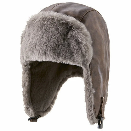 Men Winter Trapper Aviator Trooper Earflap Warm Russian Waterproof Ski Hat Women Bomber Cap Ear Protectors Dad Thick Fleece Hats