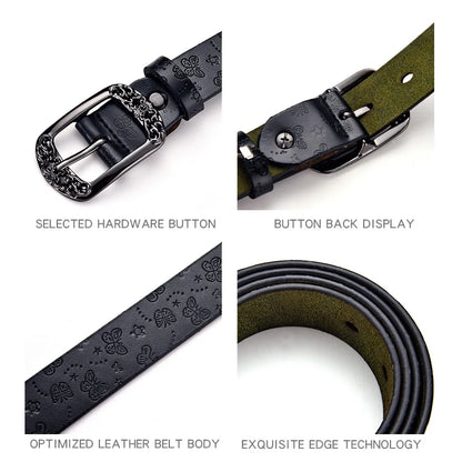 2026  new Women's Belt   Prints  Fashion High Quality Pin Buckles Fancy Vintage Belt New Trend Belt Belts For Women
