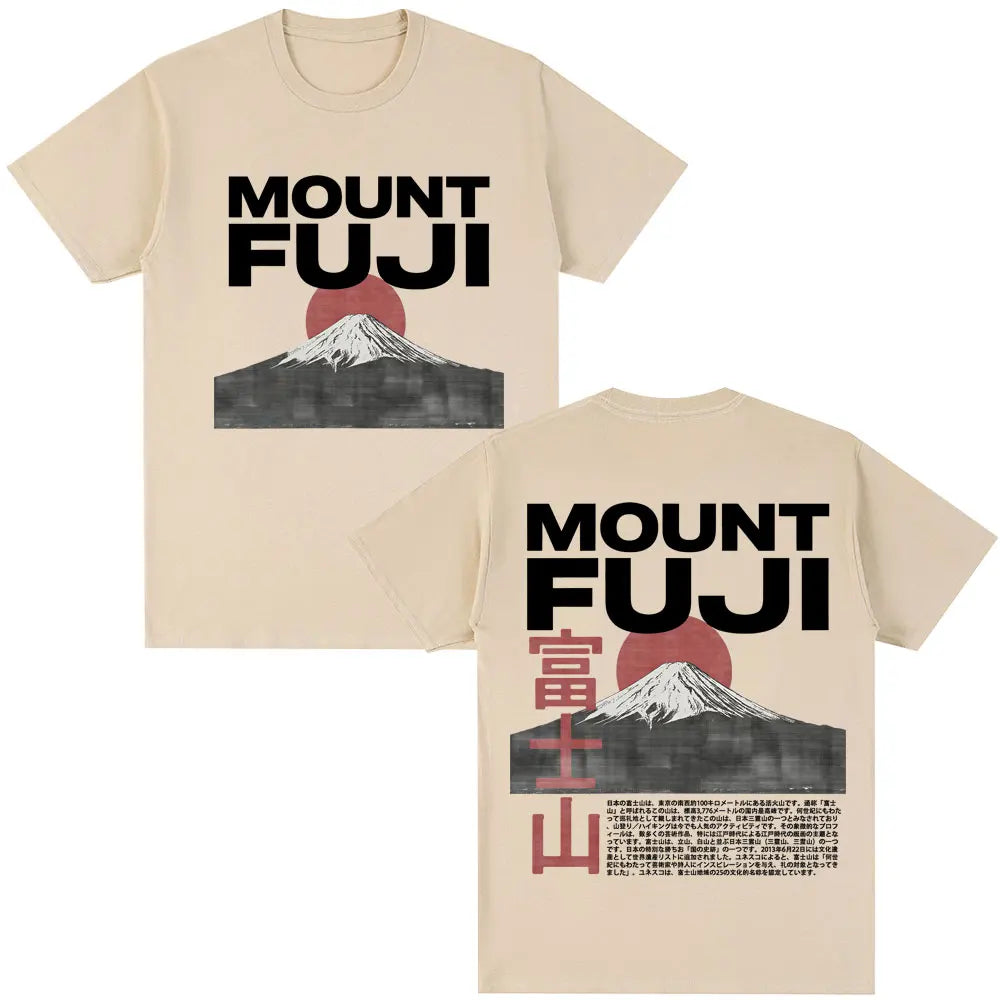 Japanese Style Hokkaido Wave Graphic T-shirts Men Women Harajuku Fashion Vintage T Shirts Oversized Cotton Popular T-Shirt Gifts