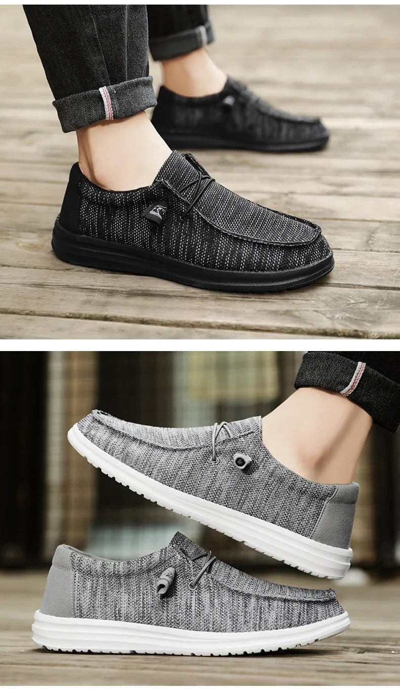 Canvas Shoes Men Casual Slip on Shoes Alpargatas Hombre Moccasins Mocassin Homme Lightweight Breathable Plus Big Size 50