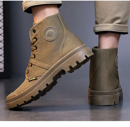 Canvas Ankle Retro Male Shoes Short Barrel Booties High Quality Men's Boots Designer Fashion Cheap Comfortable New Non Slip Y2k