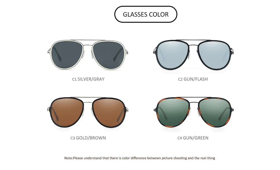 UV400 Protection Urltra-Light Sunglasses for Women Male Classic Sports Driving Polarized Pilot Sun Glasses