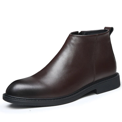 New Business Men's Short Boots Retro fashion minimalist style Outdoor leisure party office genuine leather adult quality shoes