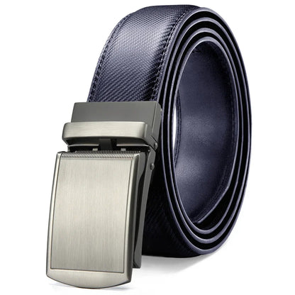 Men Belt Leather Belt  Automatic Genuine Leather Fashion Belts Ratchet Luxury Belts Men's Trouser Belt Belt for Men