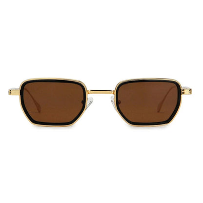 Vintage High-end Metal Steampunk Sunglasses Men Square Polarized Sun Glasses Women Stylish Retro Brand Shades Male Female UV400