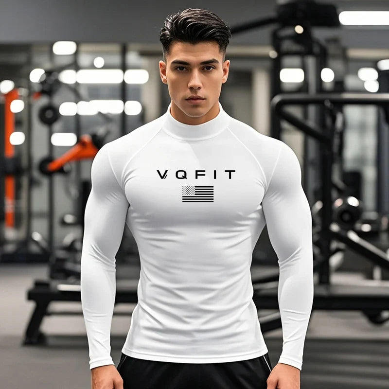Mens Running T-shirts Autumn Fitness Long Sleeve Sport Shirt Jogging Gym Clothing Sportswear Quick Dry Compression T Shirts
