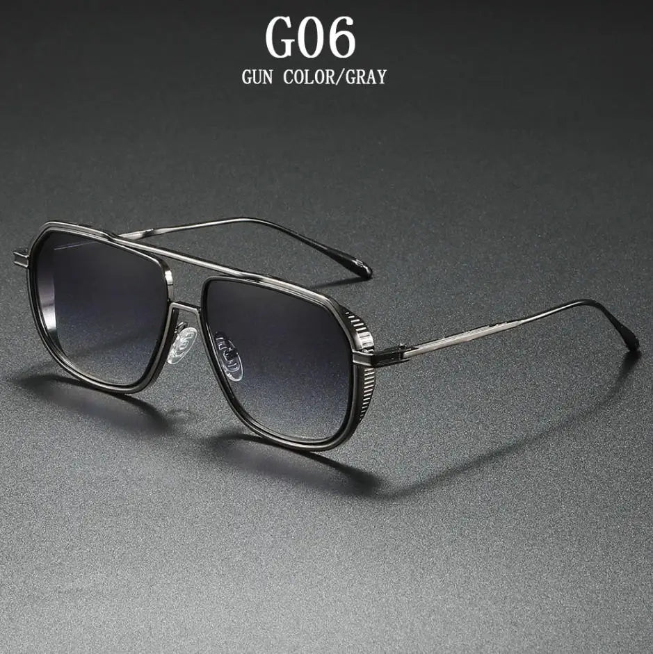 Fashion Sunglass Men Vintage Sunscreen Oversized Sunglasses Women Trendy Metal Glasses Gafas De Sol Hombre Lunette Soleil Femme