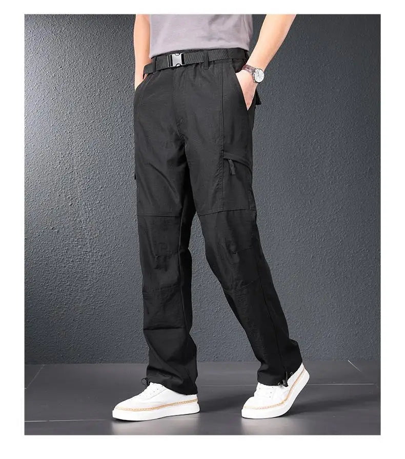 2026 New Hiking Pants Men Spring Summer Ice Silk Cooling Lightweight Outdoor Casual Pants for Men Quick Dry Fishing Travel Pants