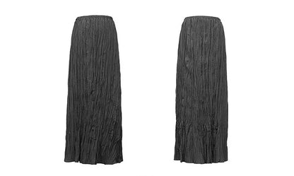 Pleated Women's Skirt 2026 Summer New Elastic Waist Flowy A-Line Midi Skirt Casual Versatile Women's Clothing 12622123