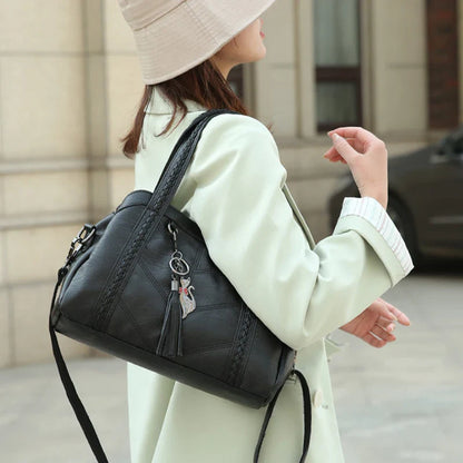Sac A Main Soft PU Leather Luxury Handbags Women Bags Designer Ladies High Quality Tassel Crossbody Bags Shopper Tote