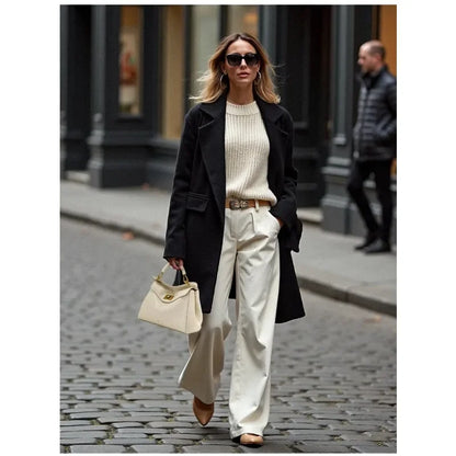 Lucia Elegant Buckle Genuine Leather Handbag for Women, Urban Casual Commuter Shoulder and Crossbody Bag