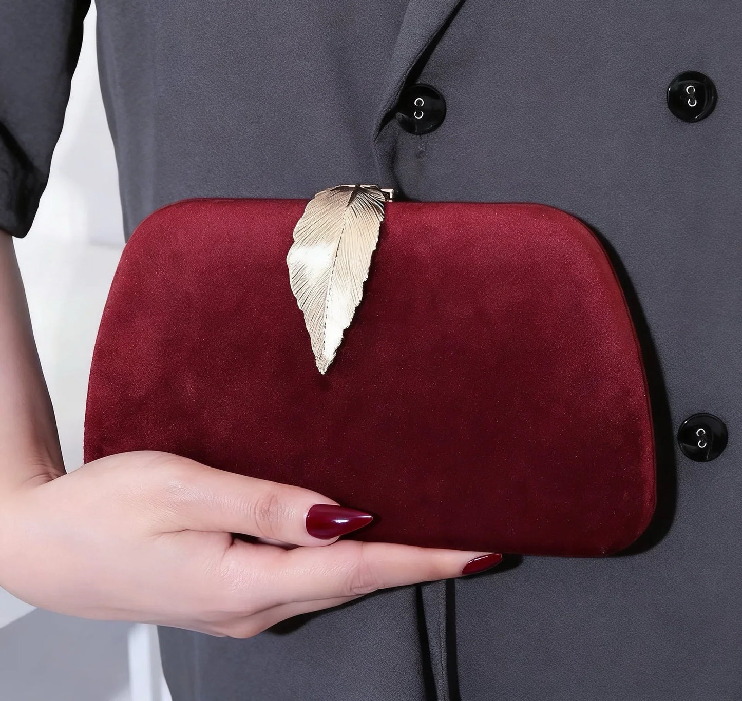 New Velvet Evening Bag Sparkling Diamond Women's Bag Suede High-Quality Texture Party Gathering Evening Bag