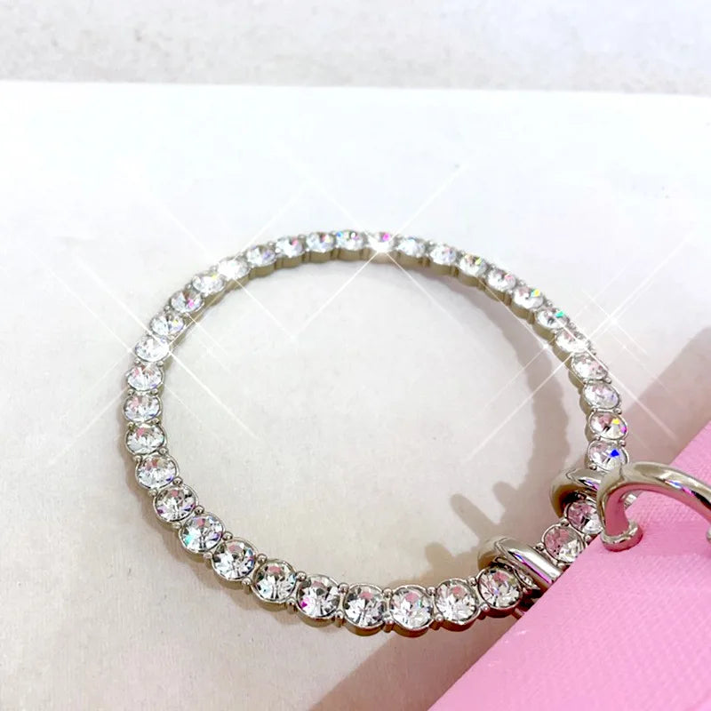 Clutch Bag Luxury Designer Handbag for Women 2025 with Chain Metal Ring Handle PU Leather Rhinestones Purses Shoulder Bag