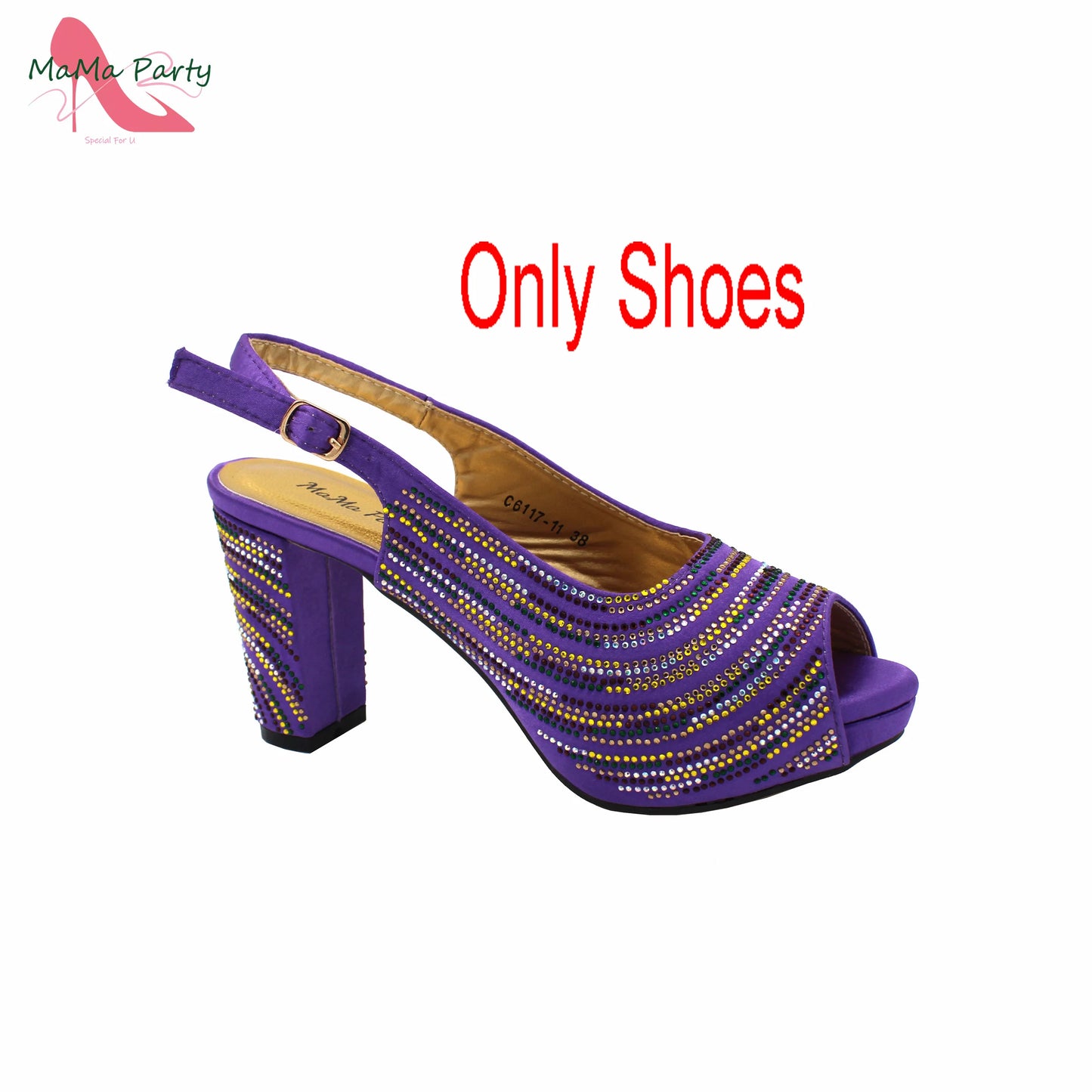 Orange Color Mature Pumps African Design Women Matching Shoes and Bag Set with Platform High Quality Sandals for Wedding