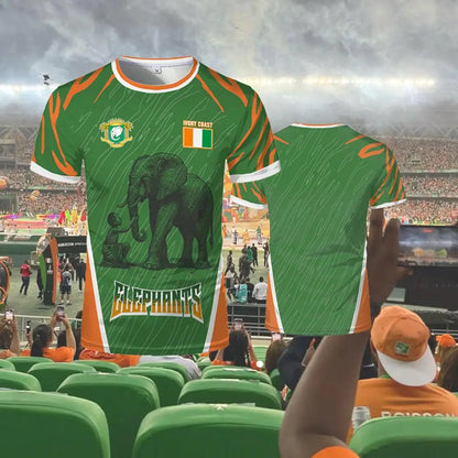 2025 New Ivory Coast Themed T-Shirt Outdoor Sports Breathable Quick-Drying Jersey Unisex Africa Cup Of Nations Fan Jersey