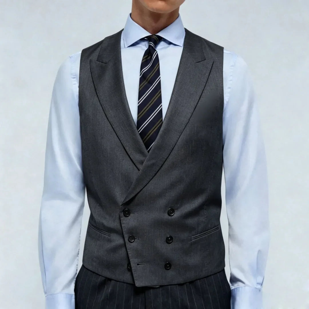 Men Vest Pink Double Breasted With Lapel Solid Waistcoat For Wedding Banquet Business Work Office Casual Daily Men Suit Vest