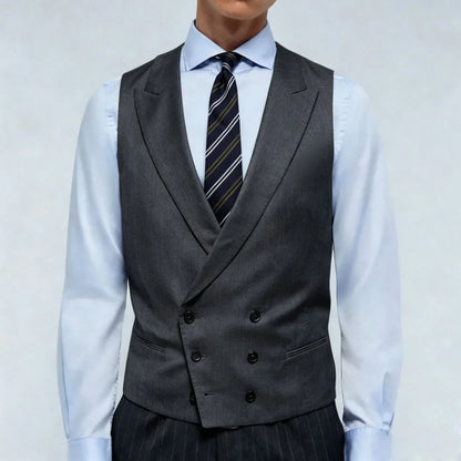 Men Vest Pink Double Breasted With Lapel Solid Waistcoat For Wedding Banquet Business Work Office Casual Daily Men Suit Vest