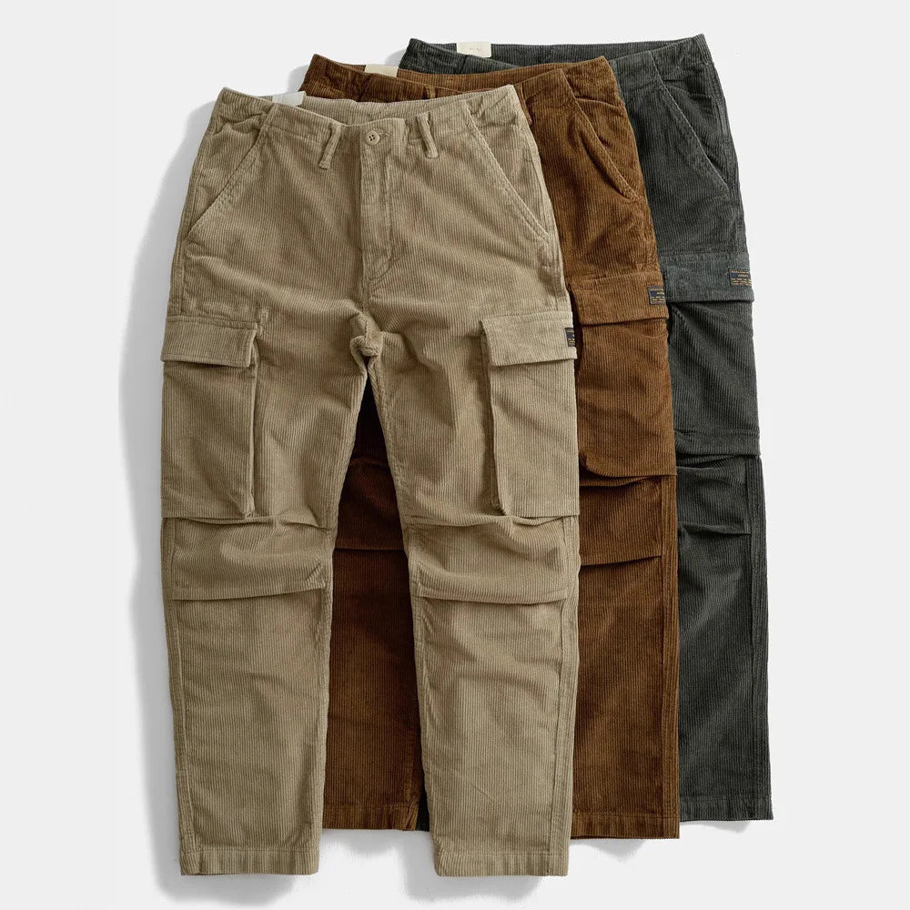 Work Pants, Outdoor Multi Pocket Corduroy Pants Autumn and Winter Casual Pants Men's Military Pants Daily Training Sports Pants