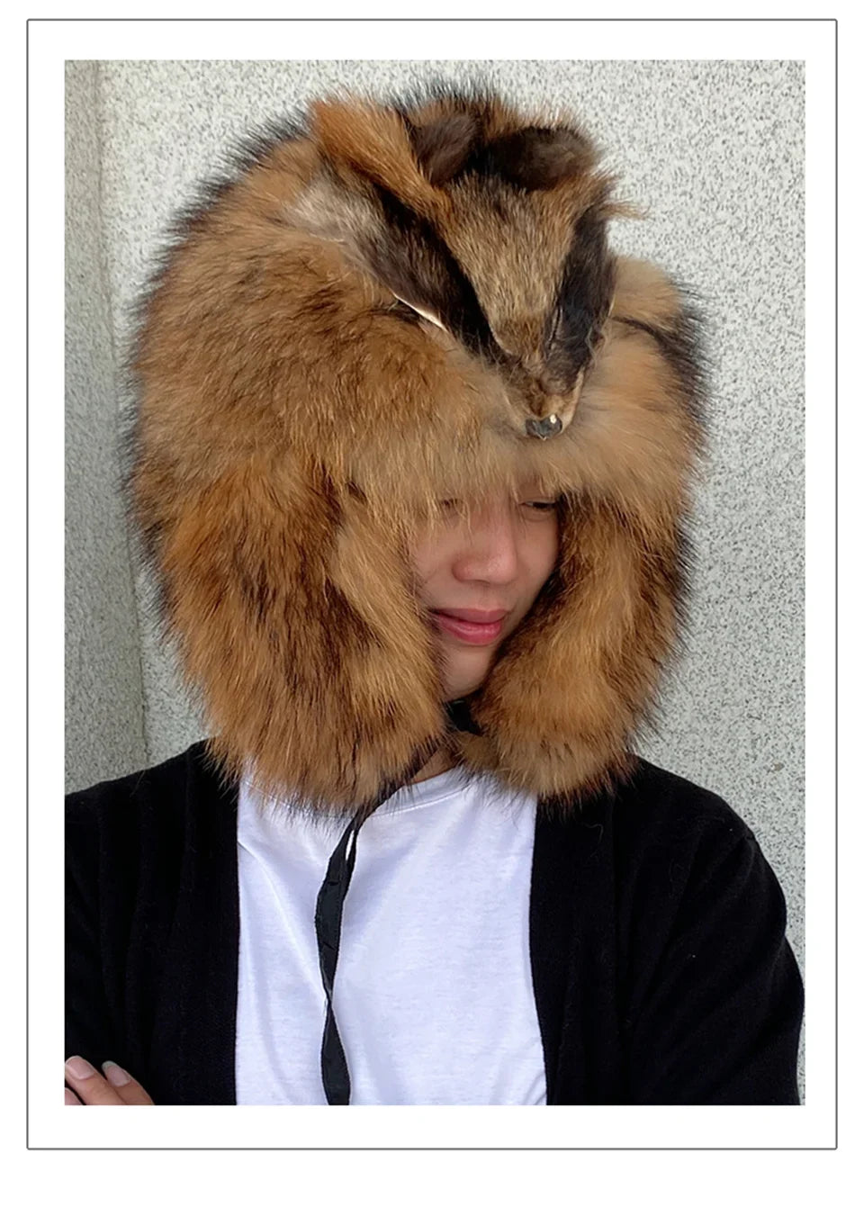 Men's Hat Winter Natural Raccoon Fur Er Hats Russian Hat Outdoor Warm Soft Luxury Quality Real Fur Cap Fur Hat for Men Caps