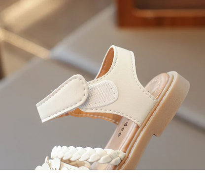 2026 High Quality Girls Sandals Flower Sweet Soft Children's Beach Shoes Kids Cute Summer Floral Sandals Princess Fashion 22-31