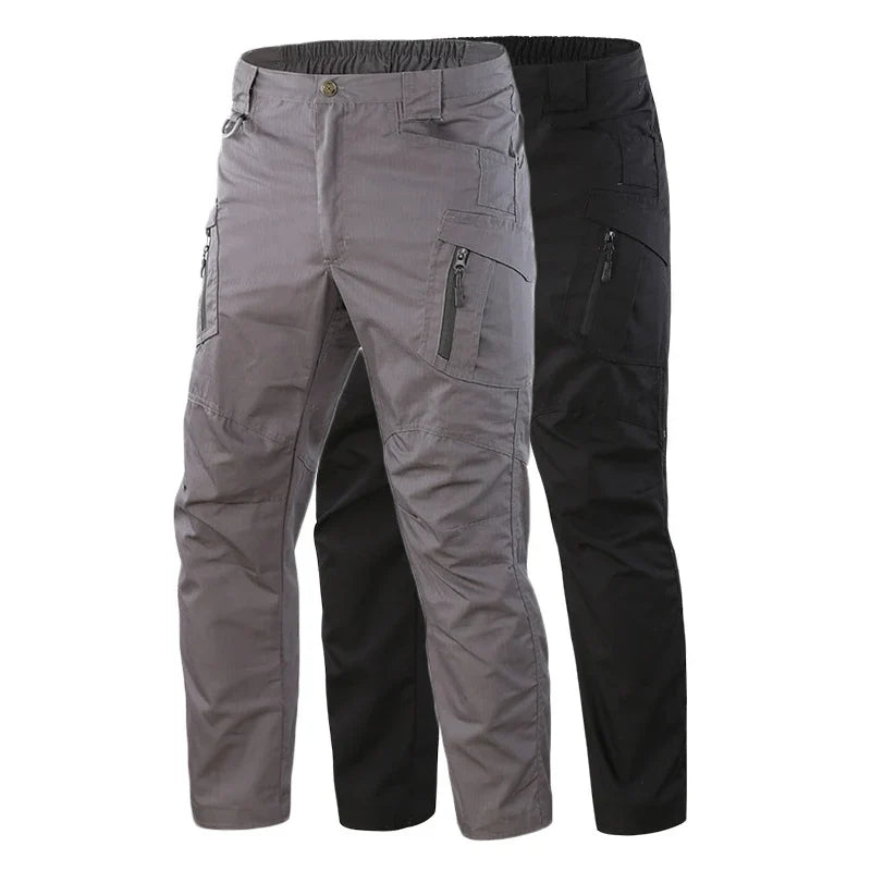 New Tactical 2-piece Set Pants Mens Outdoor Work Cargo Trousers Spring Summer Multi-pocket Waterproof Pant Training Hik Overalls