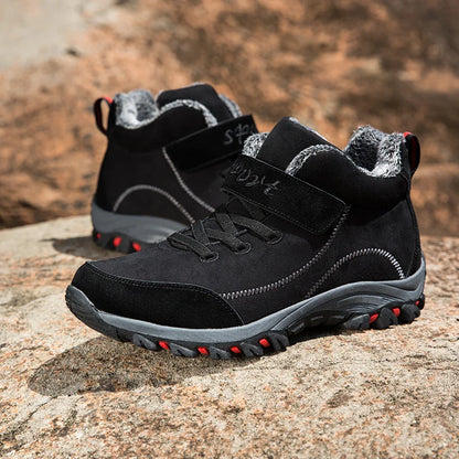 Waterproof Winter Men Boots Suede Warm Snow Outdoor Sneakers Boots Men Work Casual Shoes High-top Non-slip Ankle Boots