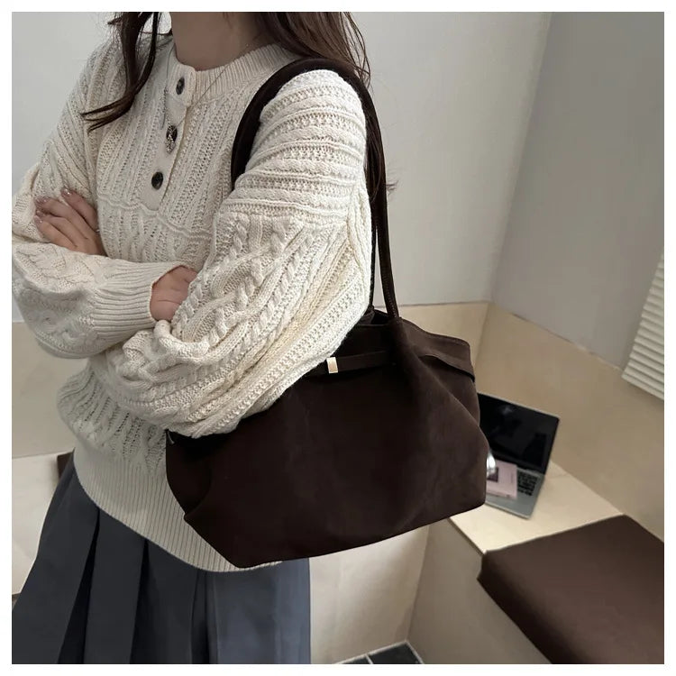 Autumn Women Leisure Shoulder Bag Comfortable and Versatile Texture Crossbody Tote Handle Bag Fashion Luxury Simple Storage Bag