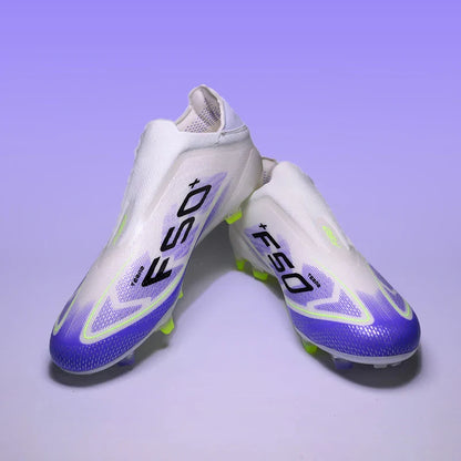 2555 High Quality Mens Soccer Shoes SLIP-ON Non-Slip Turf Soccer Cleats Boys TF/FG Training Football Boots Chuteira Campo F50