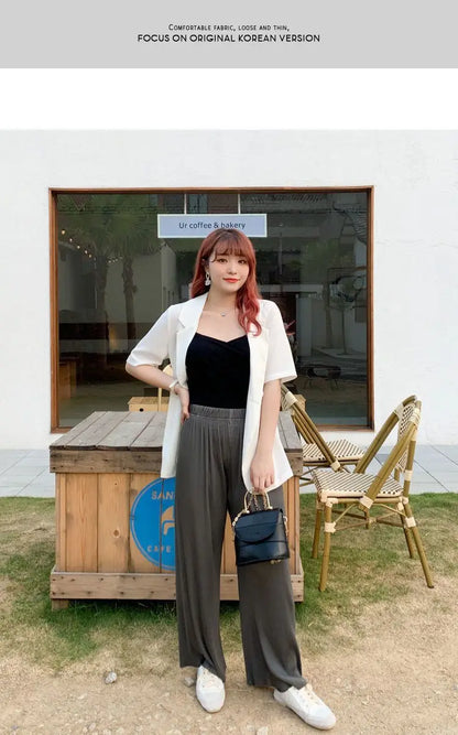 Office Lady Blazers Women Solid Lazy Style Summer Work Wear Casual Mujer Formal Vintage Outwear Clothing Elegant Ulzzang Daily