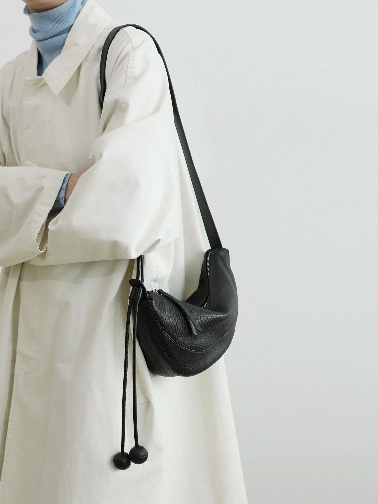 Genuine leather dumpling bag Shoulder Bag Handbag Women's Crossbody Bags Cowhide 2026 large capacity shell-shaped bag