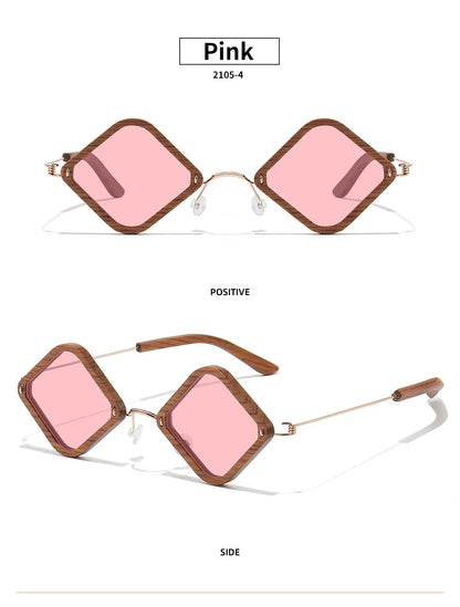 Wooden Aduit Sunglasses Brazilian rosewood Handmade Polarized Glasses Mirror Coating Lenses Eyewear With Gift Box 2105