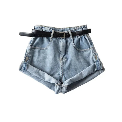 Shorts Basics Denims Women Jean High Waist Sexy Jeans Casual Buttons Pockets 2024 Summer Short Femme Denim Wide Leg Pants