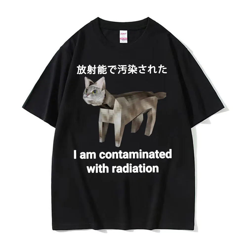 I Eat Solder Cursed Funny Cat Meme T Shirt Men Women's Clothing Fashion Casual T Shirts Summer High Quality Cotton T-shirts Tops